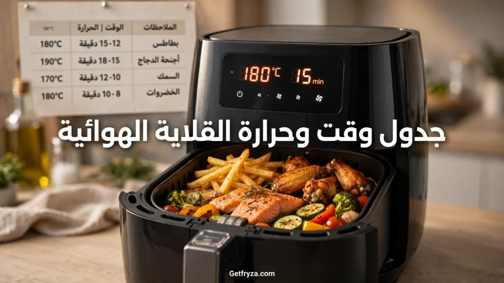 مدة طهي الطعام في القلاية الهوائية