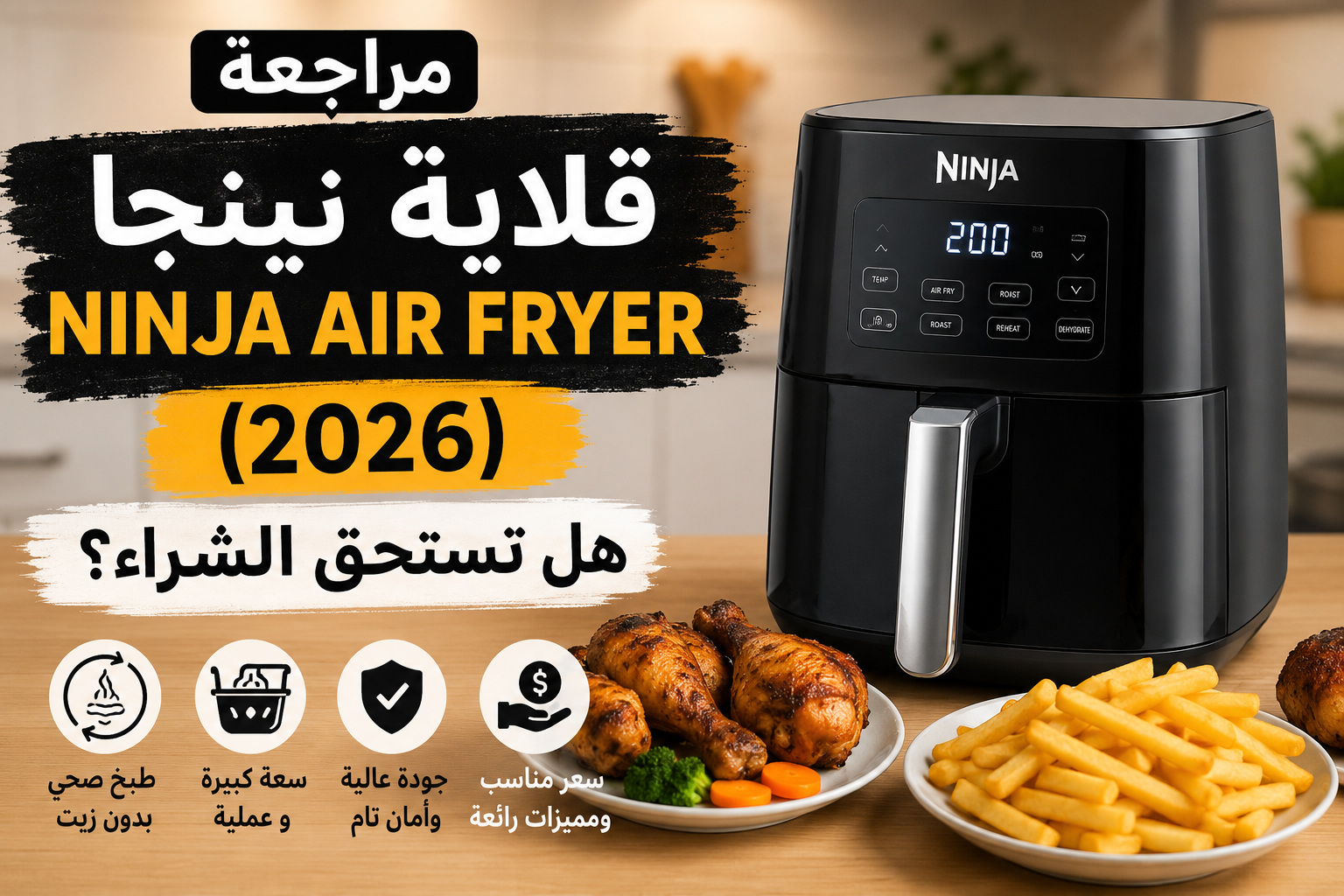 مراجعة قلاية نينجاNinja Air Fryer 2026