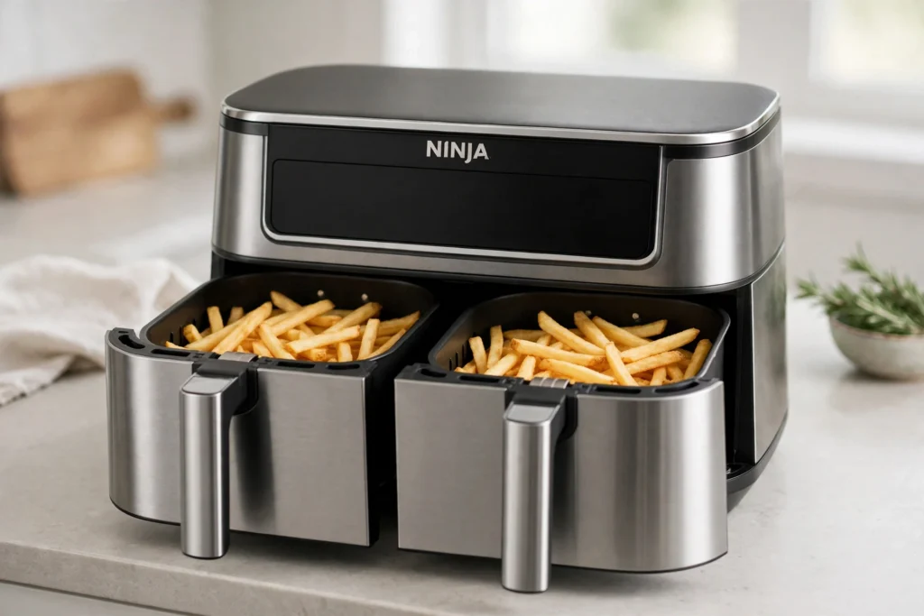 استخدام Match Cook لطهي نفس الطعام في سلتي Ninja DualZone